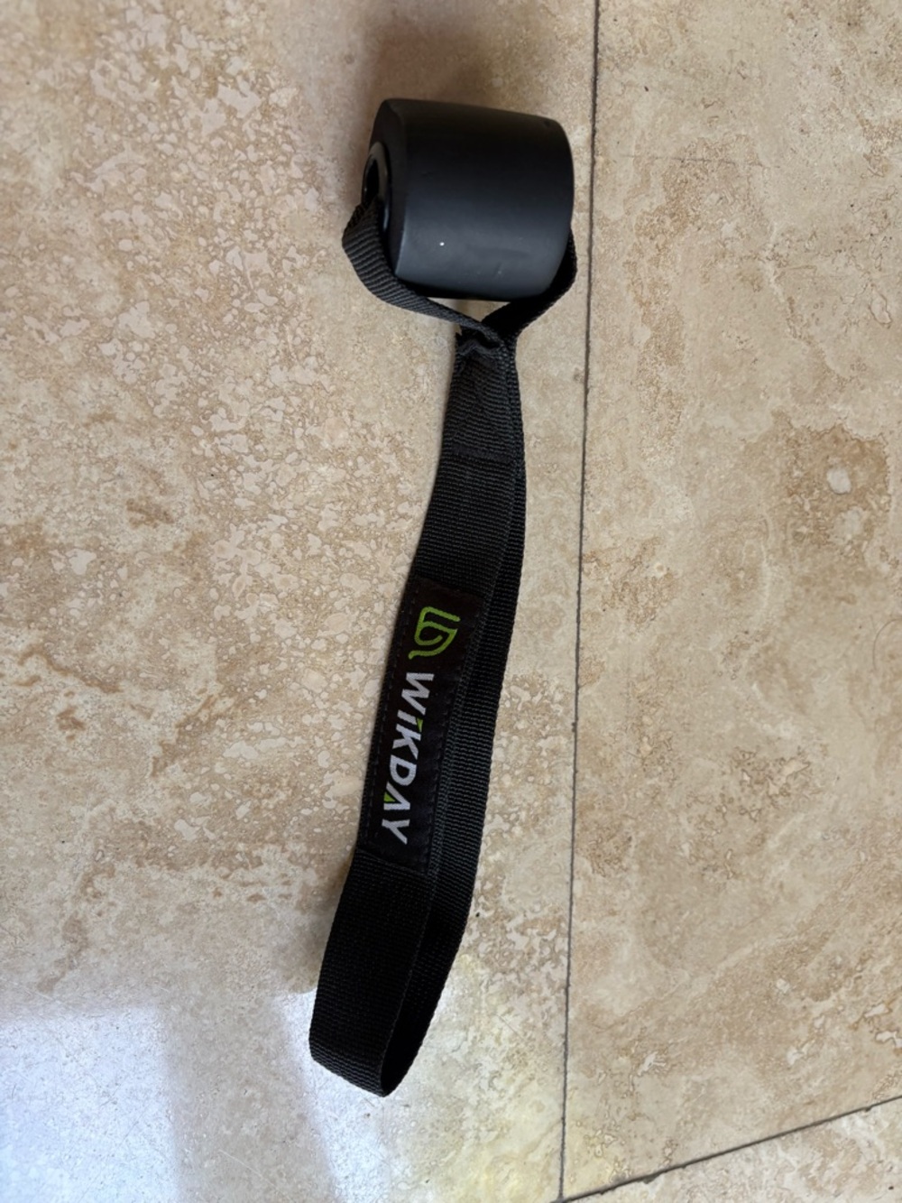 Wikday Black Wrist/Ankle Strap with Green Logo
